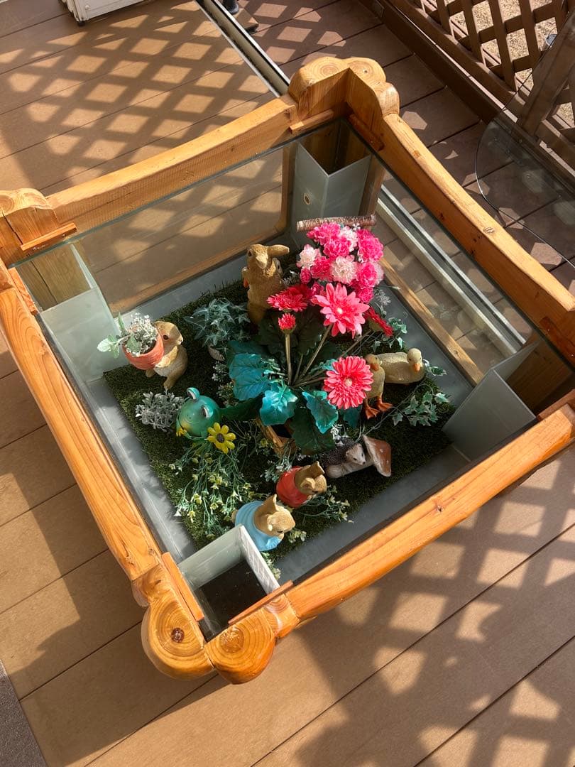 引き取り限定　キューブ型ガラス水槽ガラステーブル