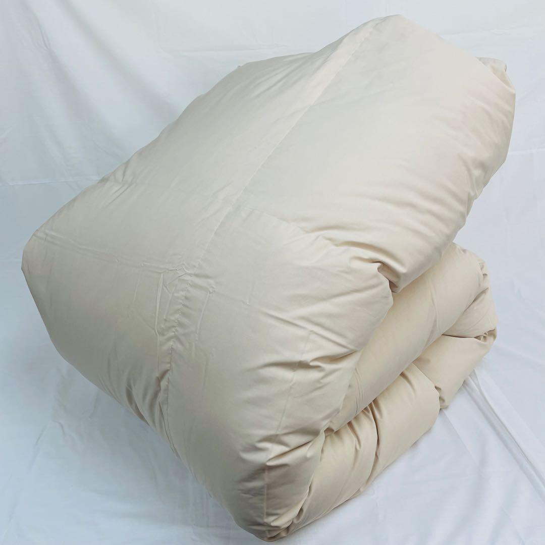 羽毛布団 キング 増量 抗菌防臭羽毛 日本製 サンドベージュ色 訳あり特別価格
