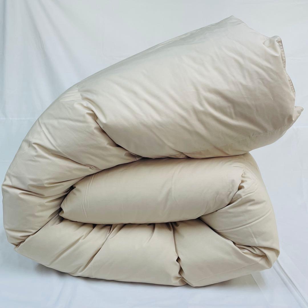 羽毛布団 キング 増量 抗菌防臭羽毛 日本製 サンドベージュ色 訳あり特別価格