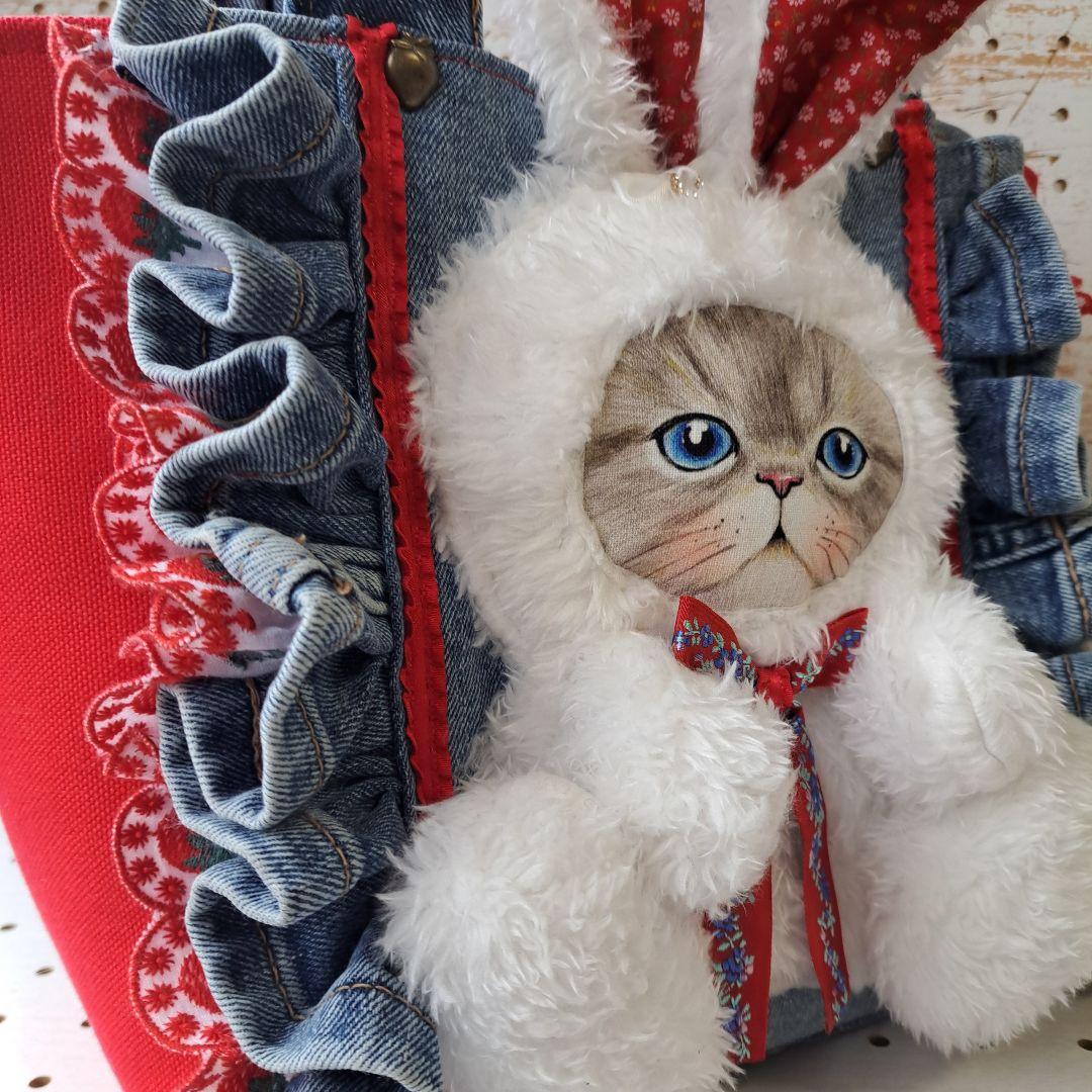 ♡*♡様 コヤンイサムチョン　ルミ　デニムリメイクフリルトートバッグ