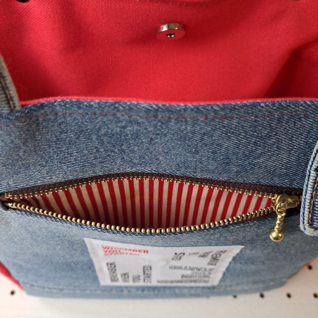 ♡*♡様 コヤンイサムチョン　ルミ　デニムリメイクフリルトートバッグ