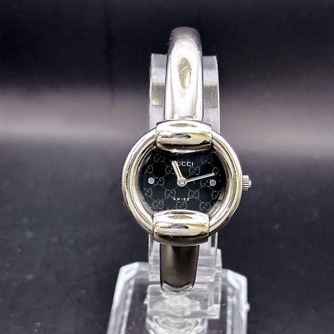 ✨威風堂々✨GUCCI グッチ 1400L バングルウォッチ GG柄 稼働