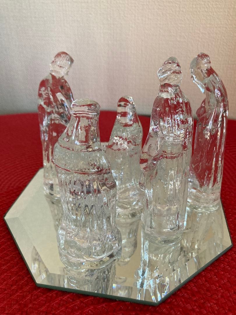 ✴︎未使用品✴︎キリスト降誕クリスマス　クリスタルガラス6体セット　クリッペ