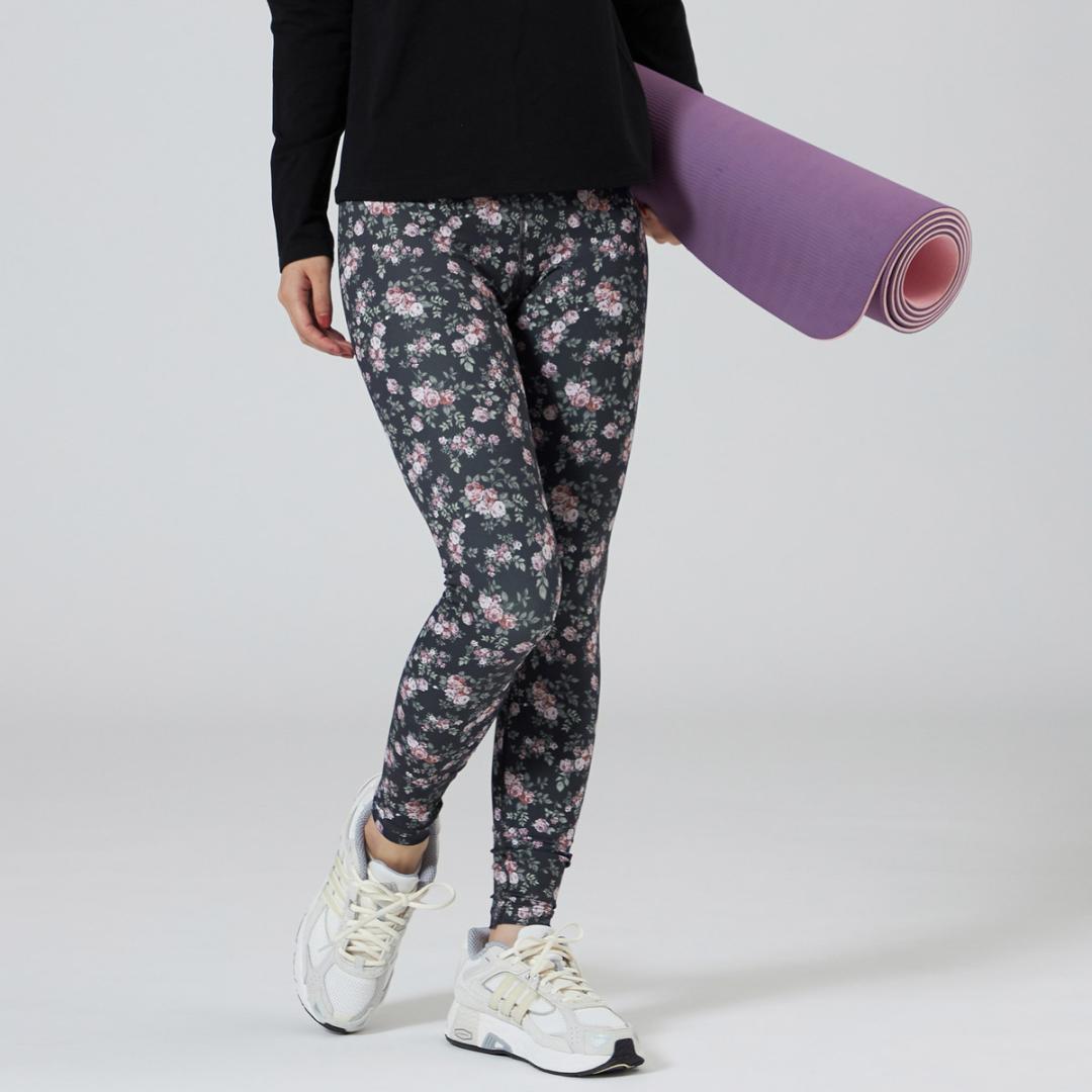 チャコット　ヨガ　ピラティス　　レギンス　プチローズ　花柄