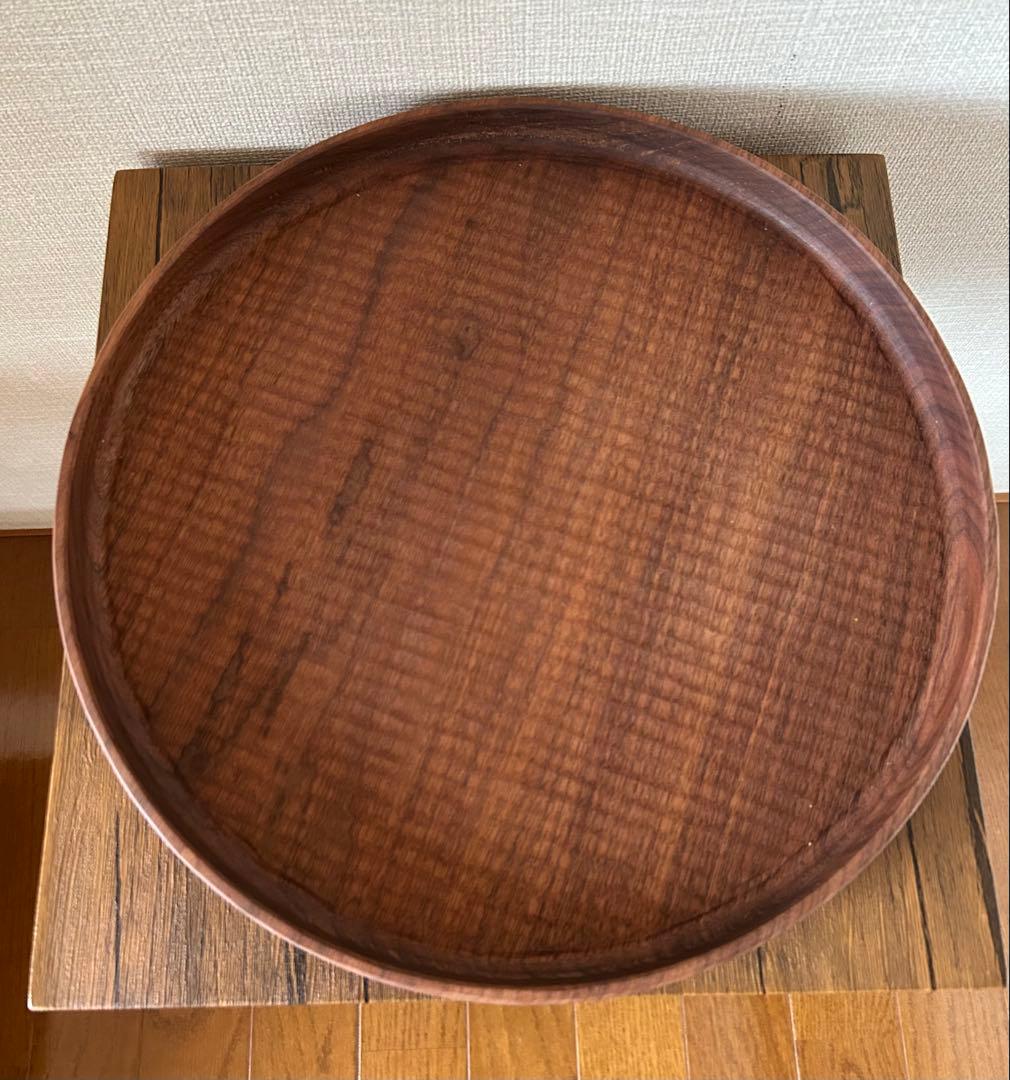 【堀 宏治 】丸盆 くるみ 30cm 未使用品