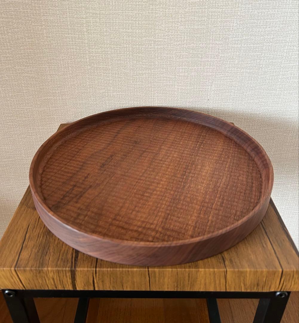 【堀 宏治 】丸盆 くるみ 30cm 未使用品