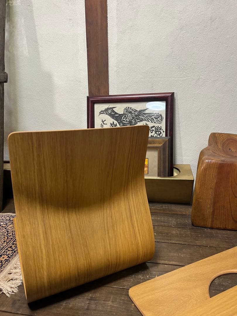 v*a様 【美品】高級品 天童木工 木製 座椅子 藤森健次 曲げ木 名作椅子 4