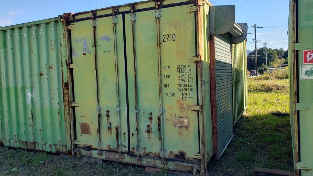 20フィート海上コンテナ （シャッター付きもあり）