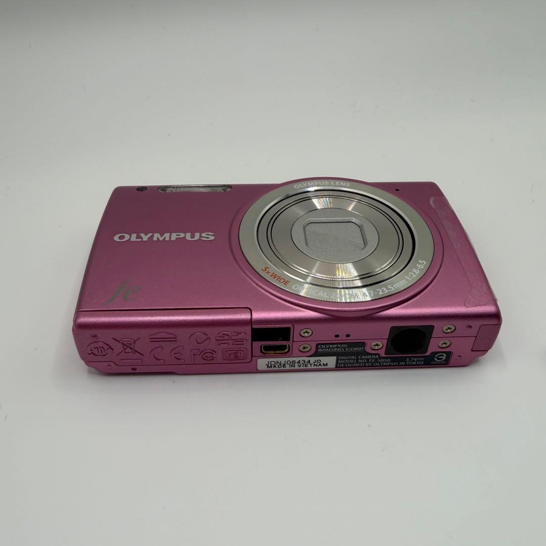 オリンパス OLYMPUS FE-5050 ピンク コンデジ バッテリー付き