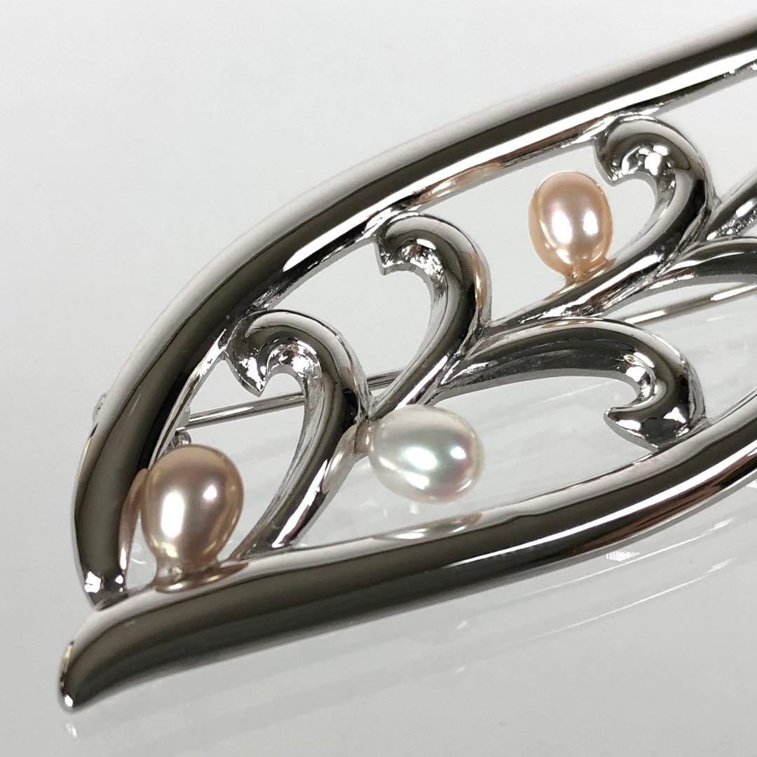 TASAKI タサキ 真珠 パール リーフ 葉っぱ ブローチ