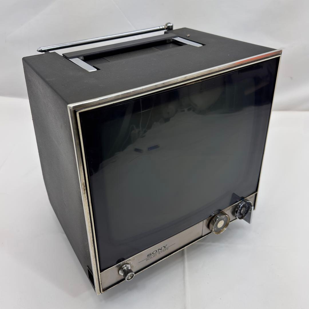 SONY ブラウン管 白黒テレビ TV-350U 箱付 動作現状品 昭和レトロ