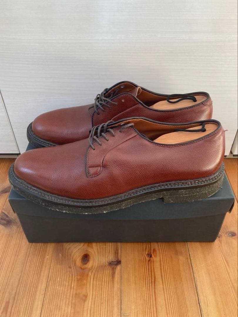 24時間限定 美品 オールデン プレーントゥ　オールウェザー　型押しカーフ947