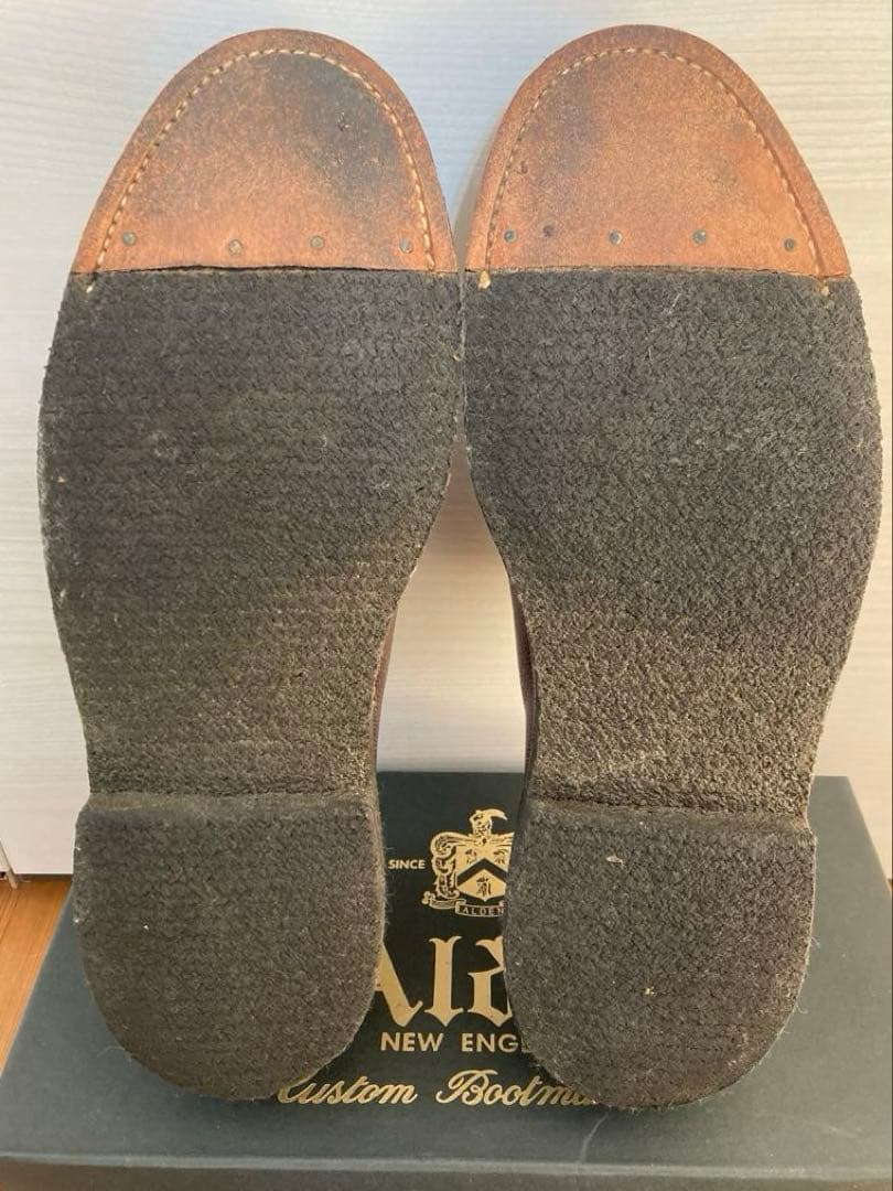 24時間限定 美品 オールデン プレーントゥ　オールウェザー　型押しカーフ947