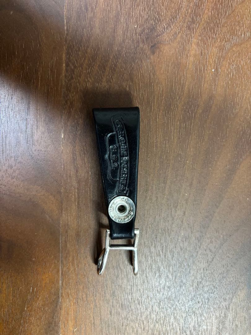 CHROME HEARTS Wベルトループクロスボタンレザー