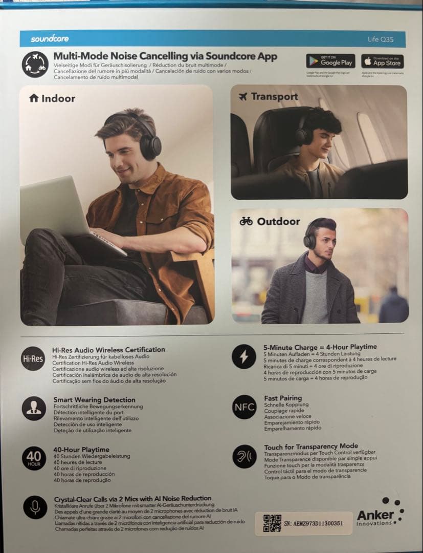 Soundcore by Anker Life Q35 ワイヤレスヘッドフォン