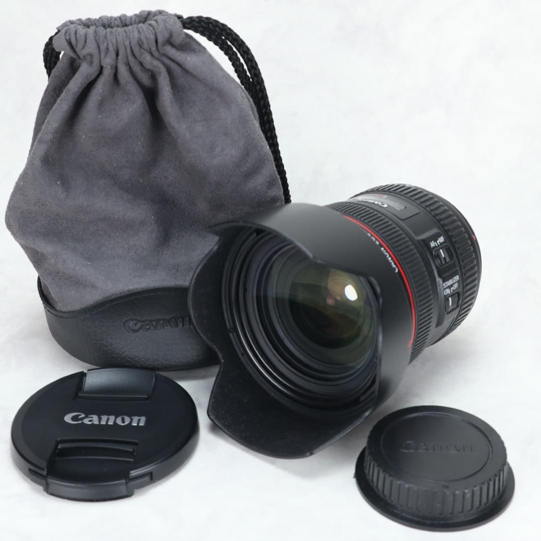 EF24-70mm F4L IS USM フード ケース 保護フィルター付き