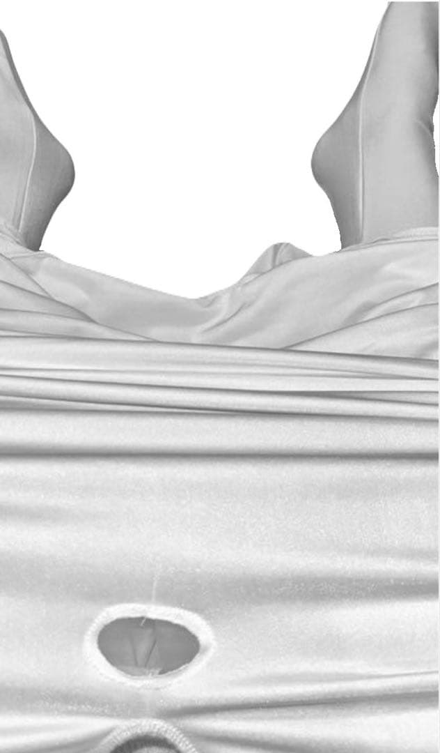 即購入OK。Lサイズ男性用凸仕様純白ゼンタイフルフェイスマスク全身タイツ