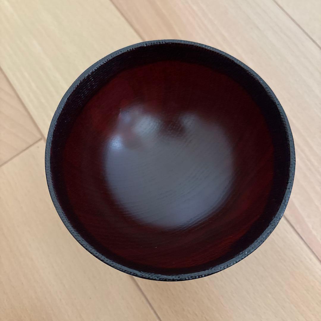 鈴武 会津漆器 紅布着　汁椀 5個セット 未使用品
