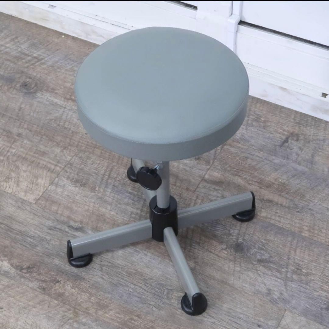 【未使用】ノーリツイス 作業 椅子 スツール 丸椅子 病院 介護 レトロ