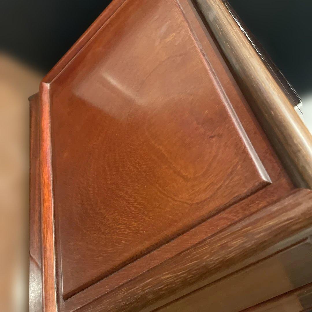 昭和レトロ 螺鈿細工 和箪笥 3段 葡萄文様 木製 アンティーク高級チェスト