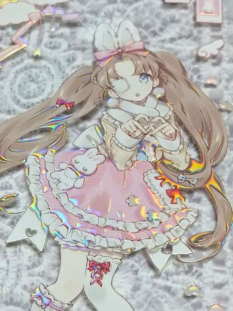 ✩のこり２✩J629＃熊古力(立体虹光)浮光文创切り売り海外人物マステ女の子