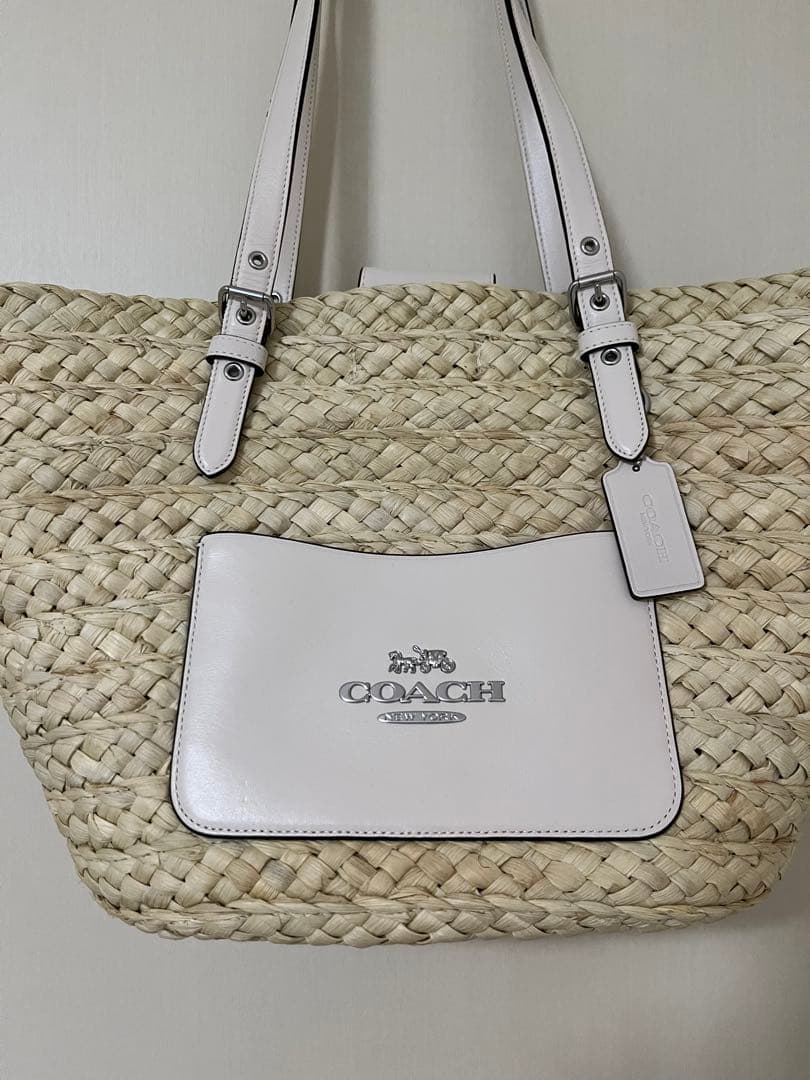 coach かごバッグ ラージストロートート