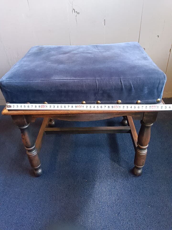 木製クラシックスツール ネイビー　ヴィンテージ　レトロ