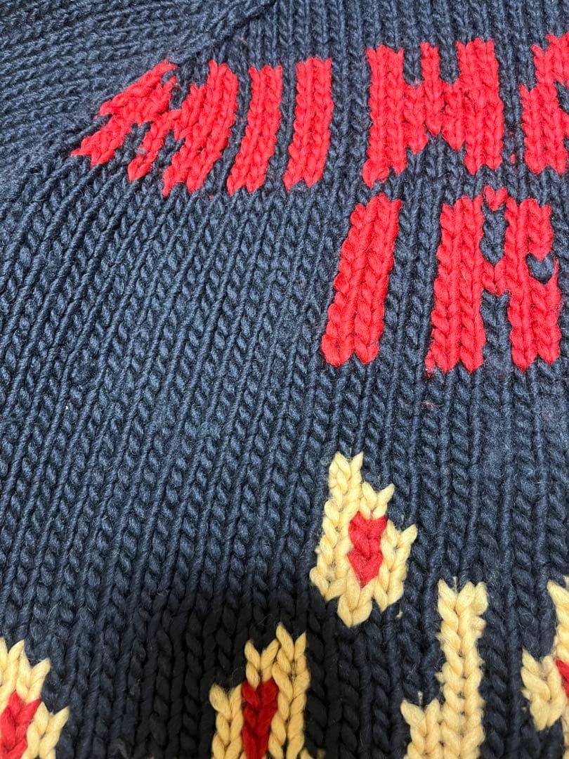 ハーレーダビッドソン カウチンニット90s ❣️ファイヤー