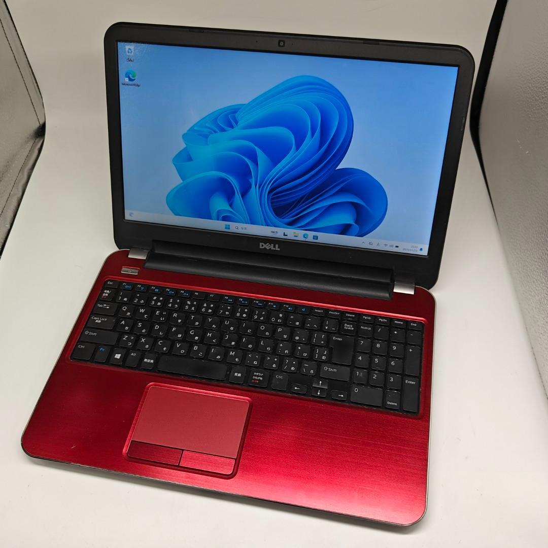 【DELL】高性能i7 SSD256GB 8GB レッド ノートPC