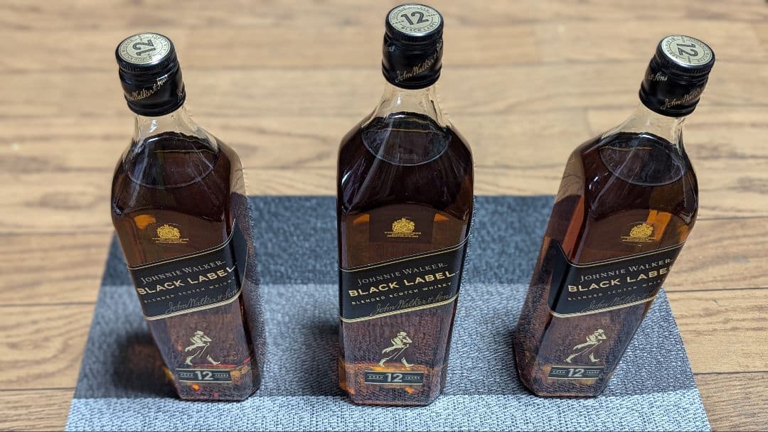 ジョニー・ウォーカー ブラックラベル 12年 3本セット　新品未開封