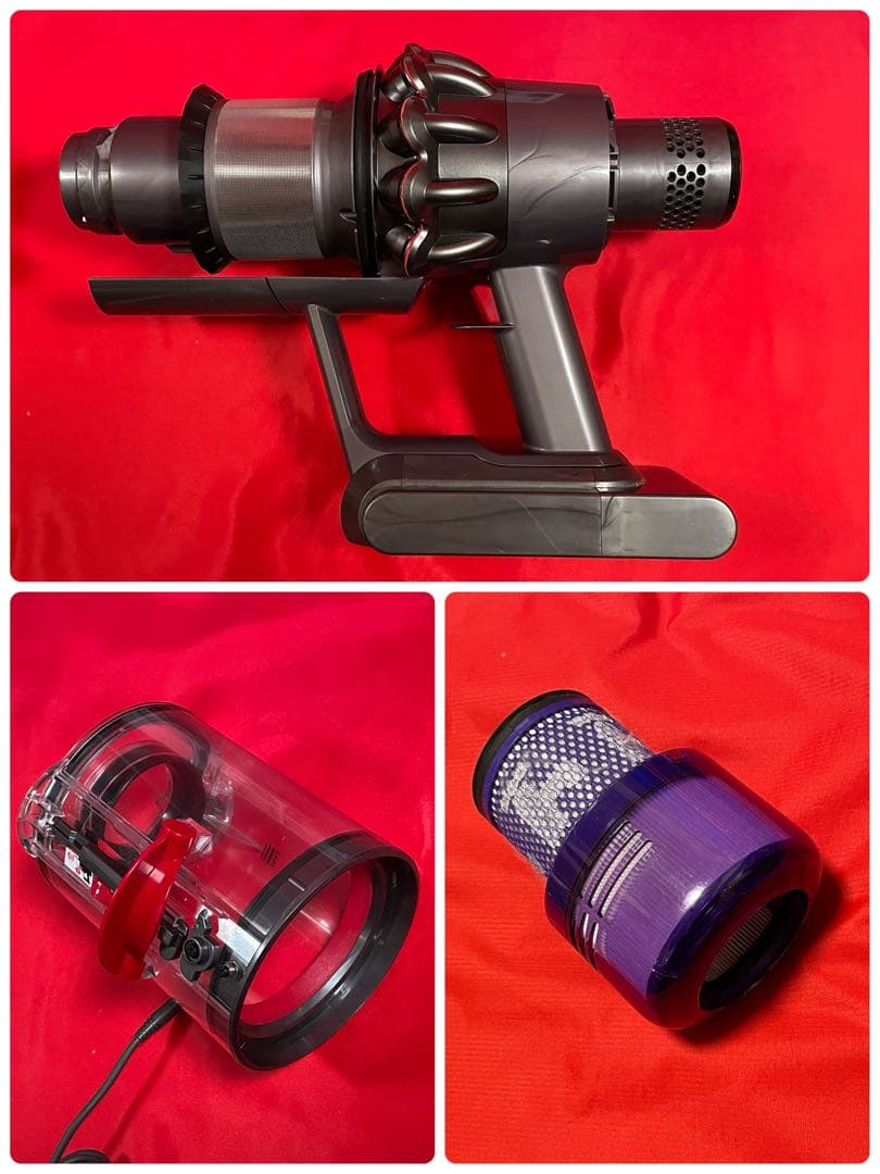 ダイソン③SV14V11純正スタンド ２ヘッドから選択 長さ違う２本のパイプ装備