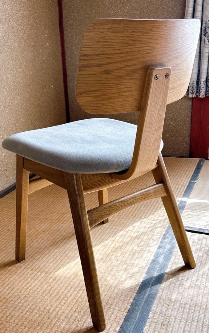 unico DIFE チェア ナチュラル 木製 布張り