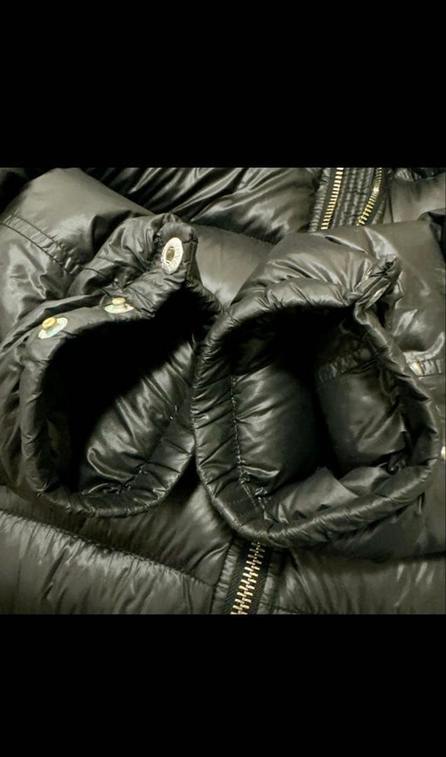 希少サイズ☆名作☆PRADA ライダース ダウンジャケット 三角ロゴ 54 黒