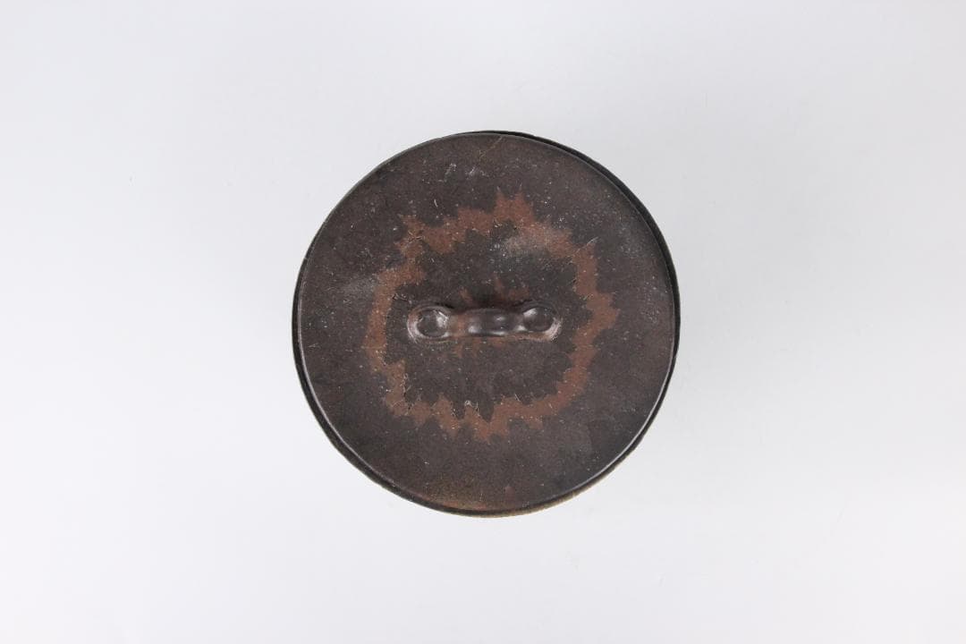 茶道具　備前　山本出作 水指　羽毛文様　春舉漆絵蓋 三越初個展出品 ES11-7