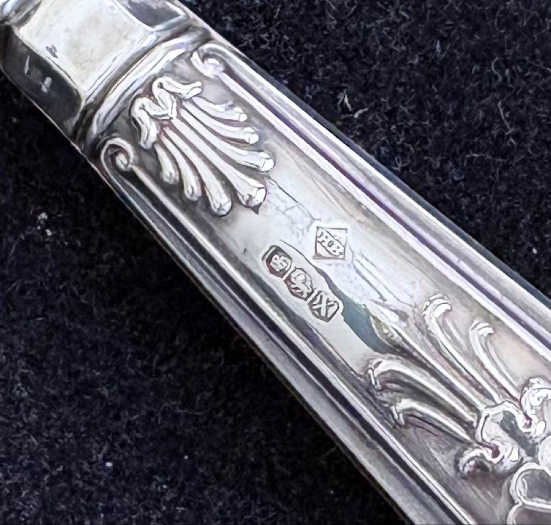 英国ヴィンテージ 純銀製キングスパターンケーキサーバー