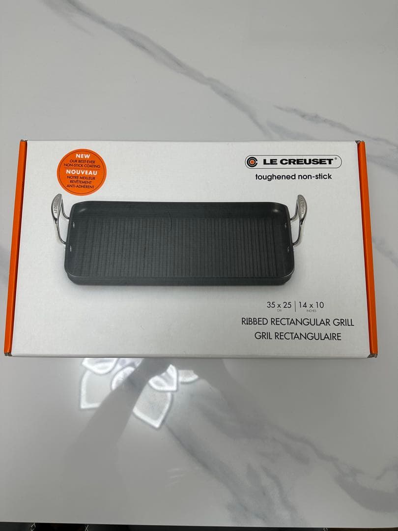 LE CREUSET リブ付き長方形グリル 35.5 x 25.4 cm