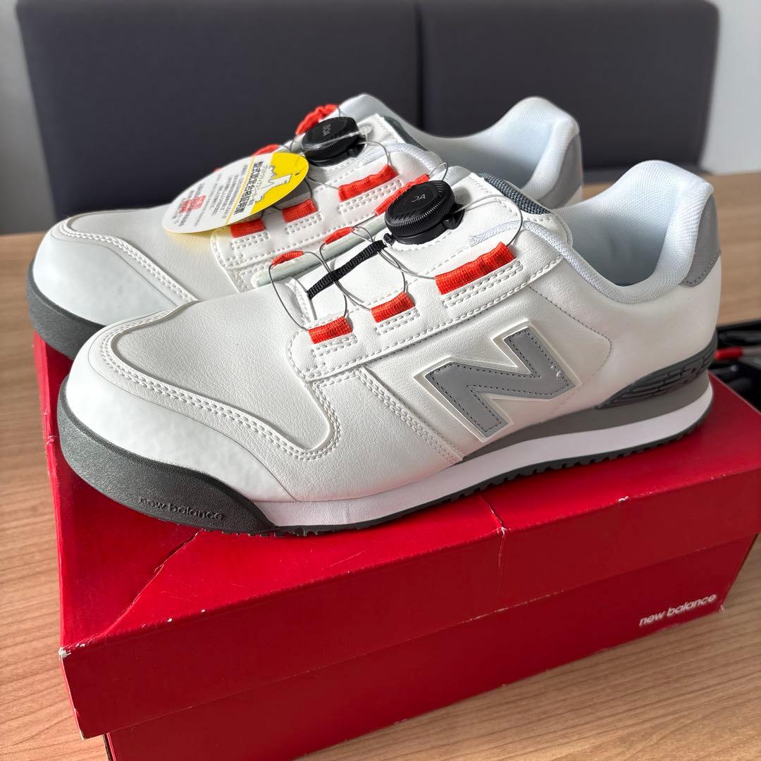 New Balance BOA 安全靴 ホワイト/グレー/オレンジ