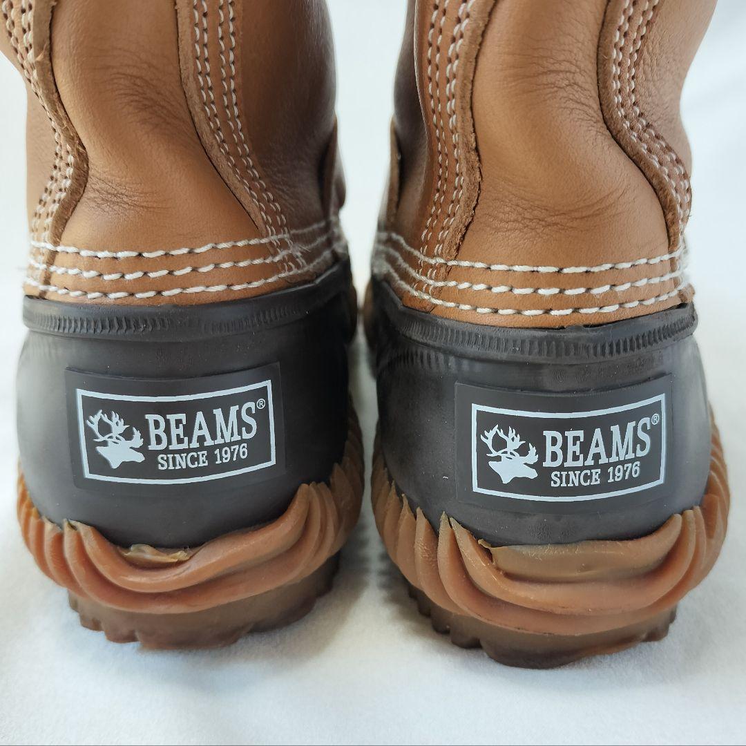 BEAMS BOY ビームスボーイ ガムブーツ 本革×ラバー キャメル 24.5