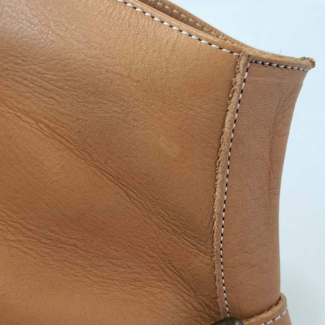 BEAMS BOY ビームスボーイ ガムブーツ 本革×ラバー キャメル 24.5