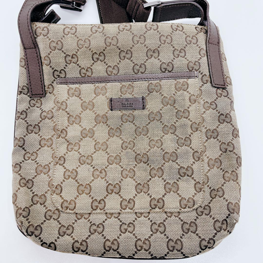 GUCCI GG柄キャンバス ショルダーバッグ ベージュ 122793