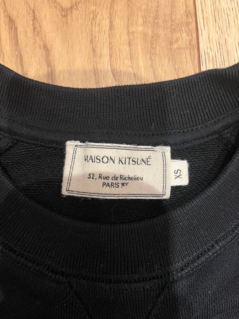 maison kitsune スウェットXS 黒 black メゾンキツネ