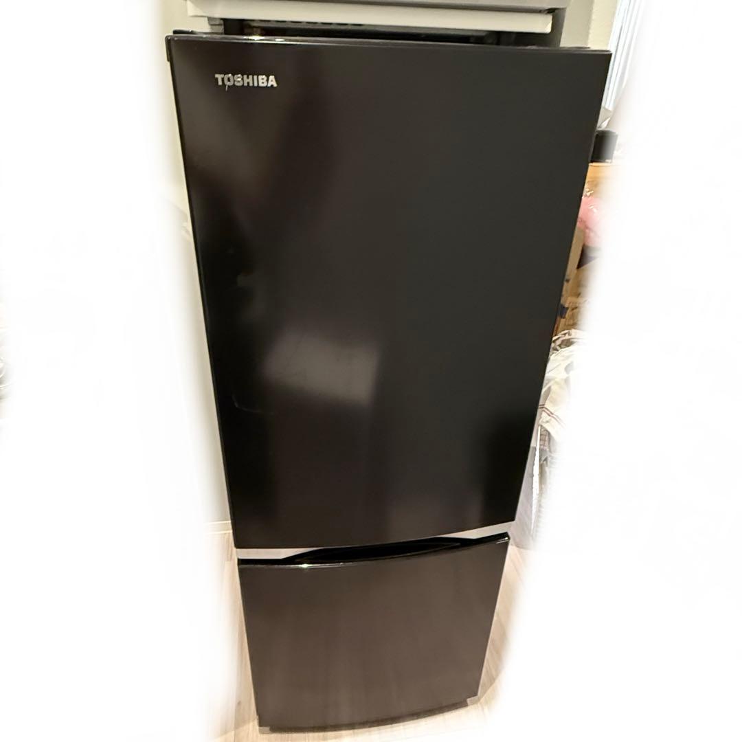 東芝冷凍冷蔵庫　GR-S15BS(K) セミマットブラック 黒 右開き
