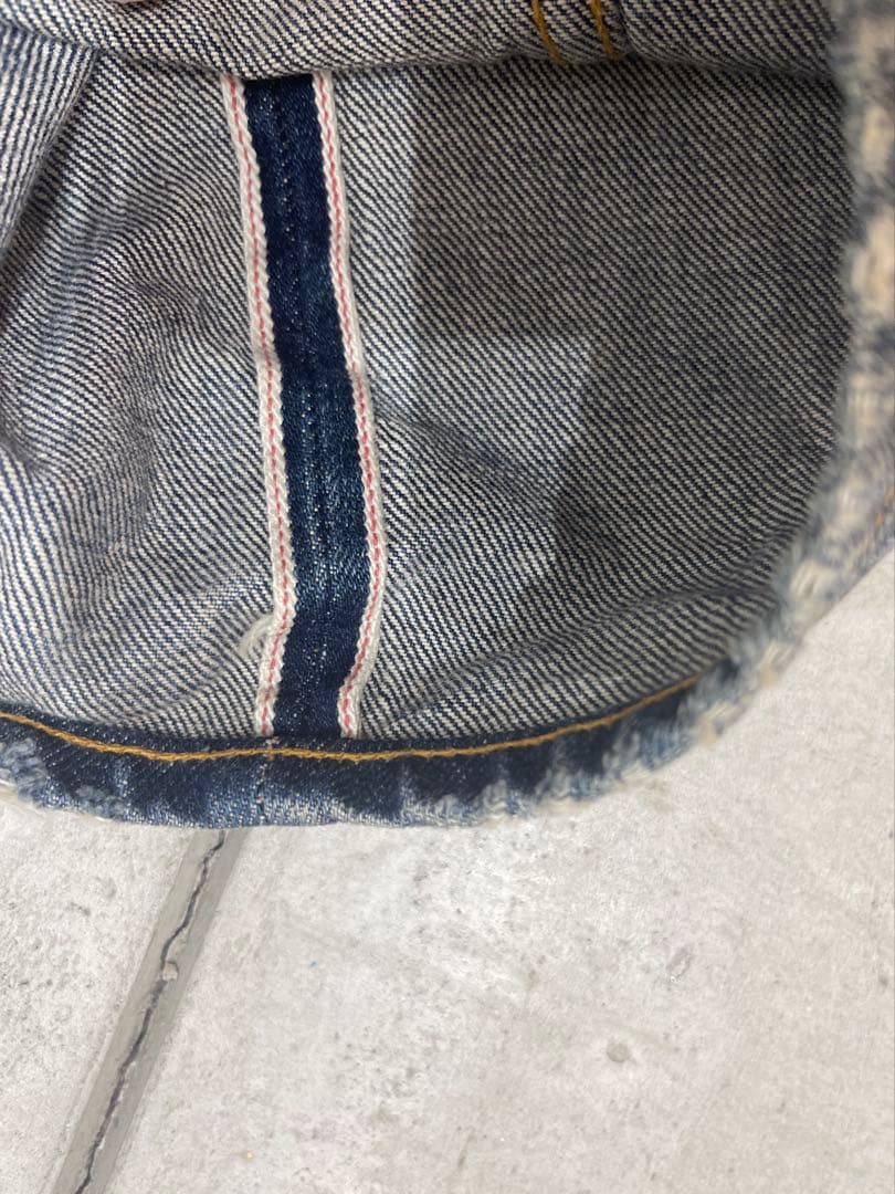 【三角】ANCELLM ヴィンテージ加工5Pデニム　サイズ2(M)