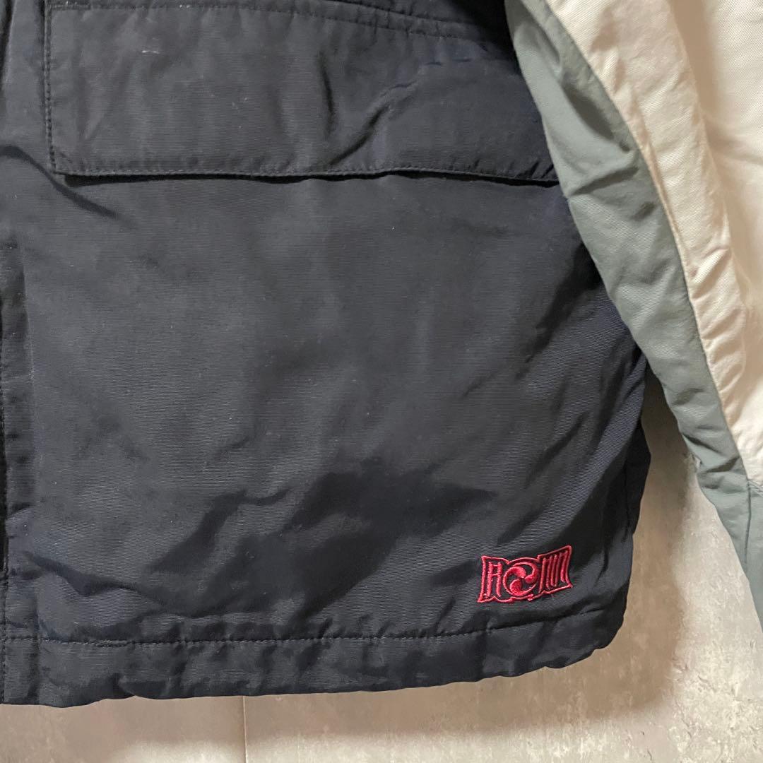 Burtonバートンスキーウェアスノーボードジャケット紺ネイビー灰色グレー刺繍