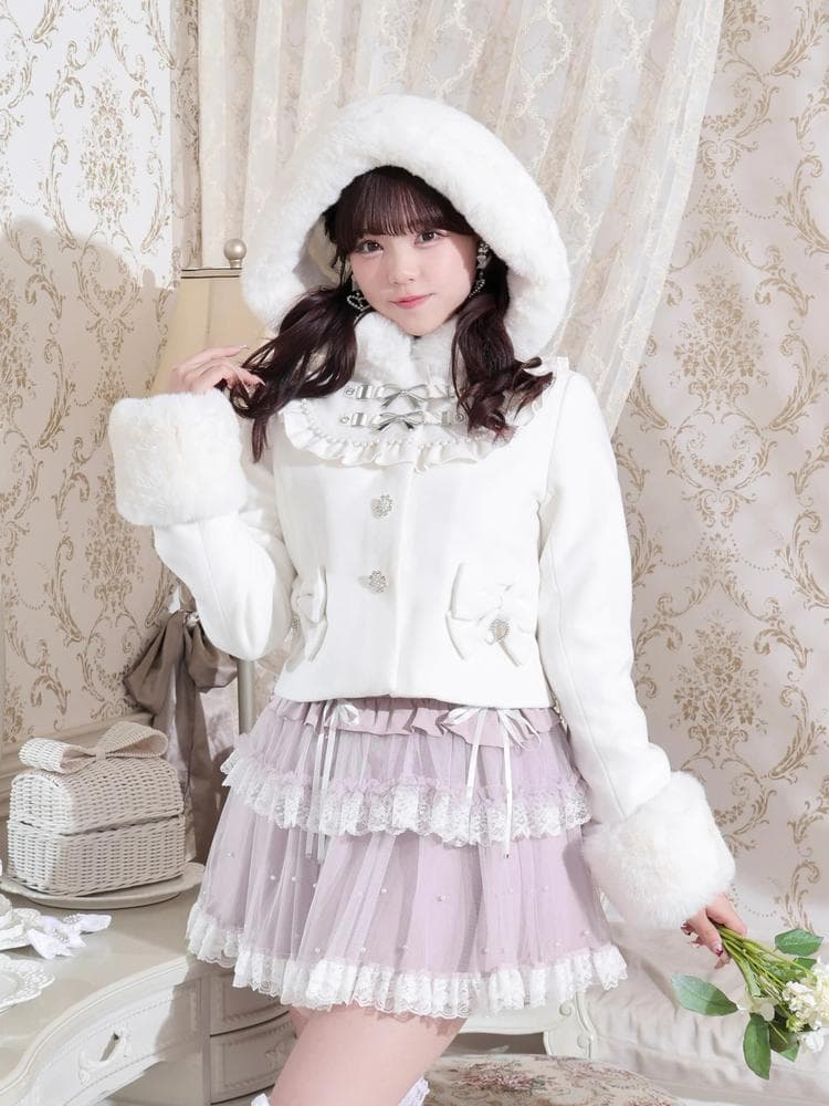 [NOEMIE]新品ヨークフリルドーリーショートコート