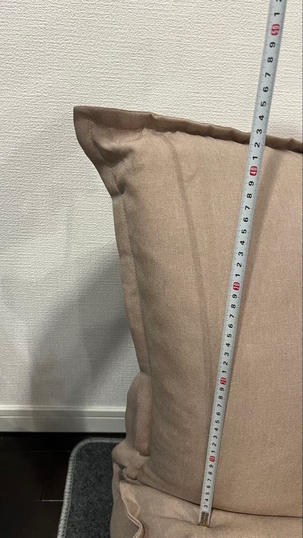 ロウヤ　ベージュ クッションソファ 2人掛け