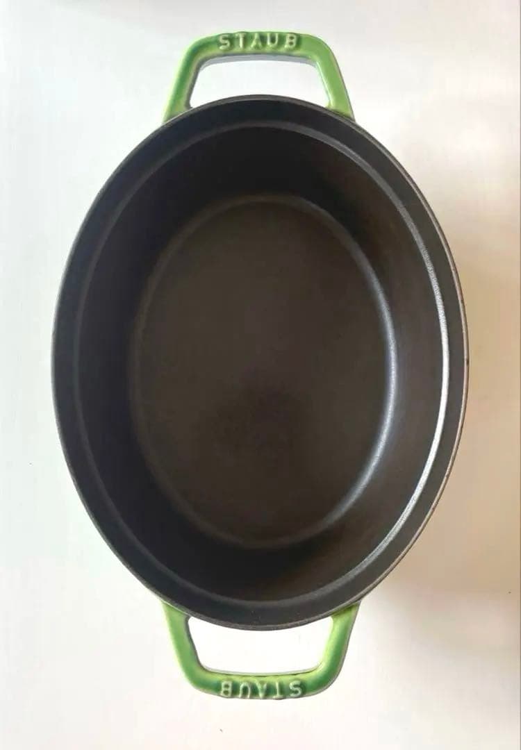 【廃盤】STAUB／ストウブ アボカド オーバルココット27cm ※箱付き