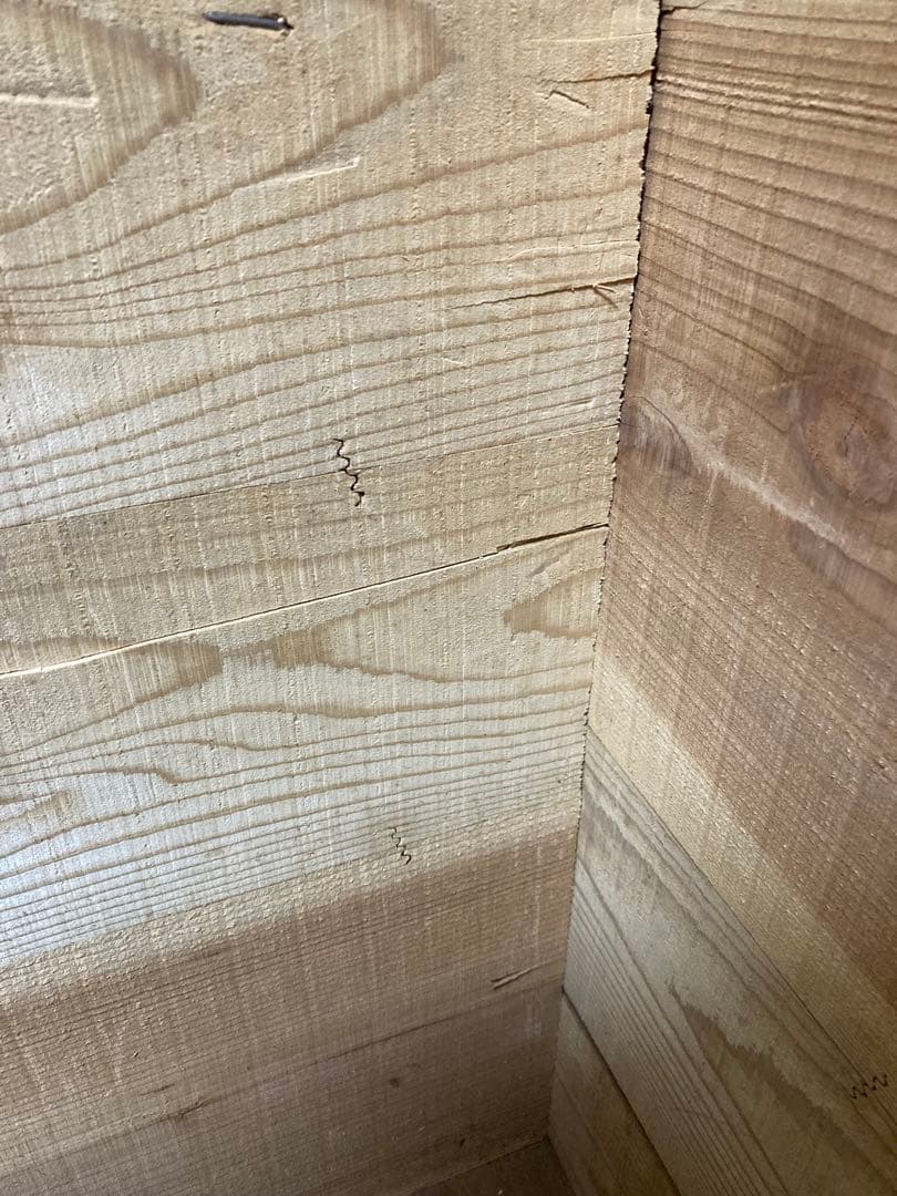 年代物　木製(大型)長方形ボックス　無垢板　丈夫　強い