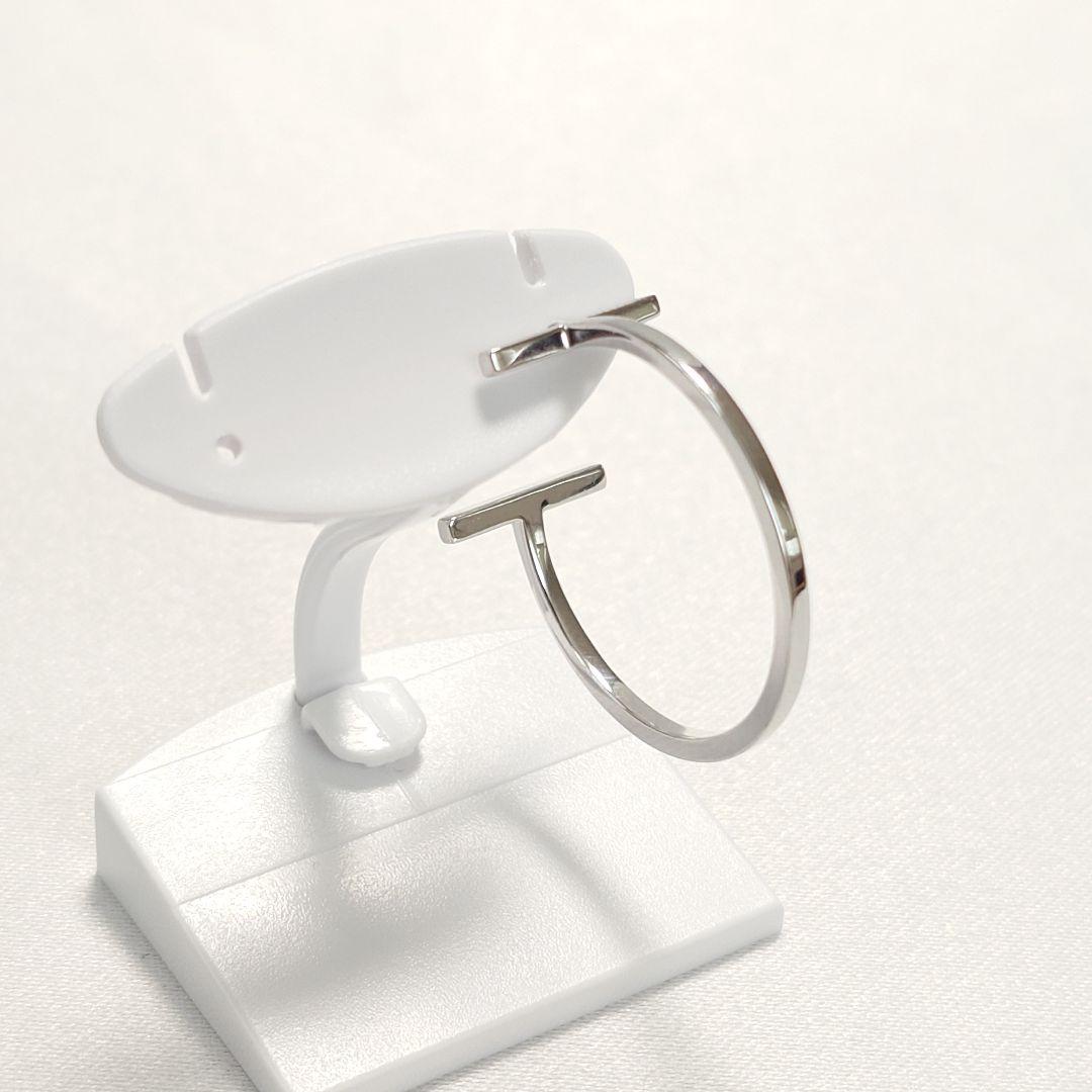 【極美品】ティファニー K18WG Tワイヤー フープピアス 片耳用 6139