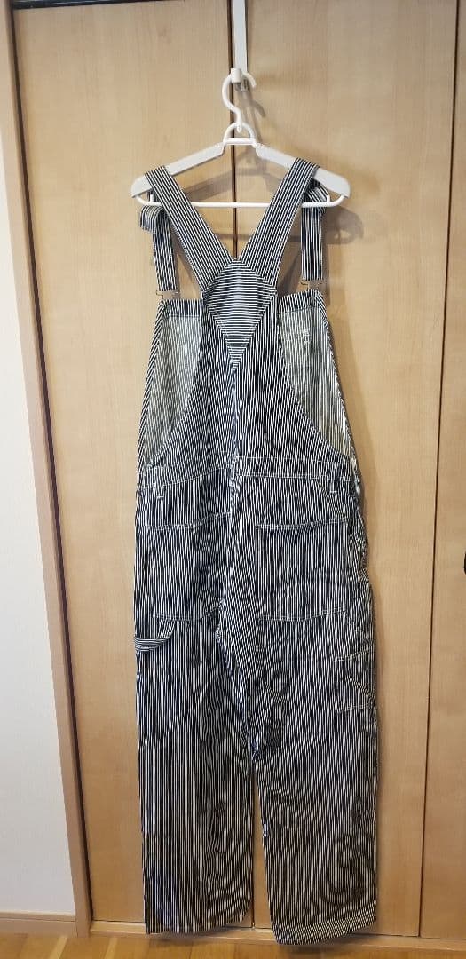 ストライプ コットン オーバーオール
